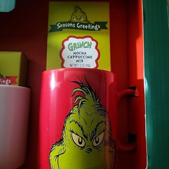 Ten Acre Gifts Grinch Coffee & Cocoa Mugs for Two - NEW in BOX Holiday Classic - Picture 4 of 6